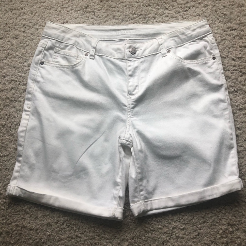 White Denim Jean Shorts Size 13 / 14 Maurices